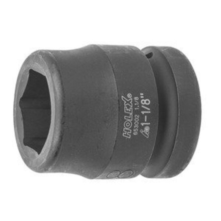 HOLEX Impact Socket, 1 inch Drive, 6 pt, 1-1/8 inch 653002 1.1/8